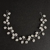 Women's Elegant Bridal Leaf Alloy Rhinestones Hair Band Flexible Chain sku image 7