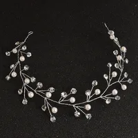 Women's Elegant Bridal Leaf Alloy Rhinestones Hair Band Flexible Chain main image 5
