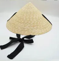 Unisex Elegant Vacation Simple Style Solid Color Big Eaves Straw Hat main image 1