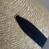 Unisex Elegant Vacation Simple Style Solid Color Big Eaves Straw Hat main image 4