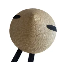 Unisex Elegant Vacation Simple Style Solid Color Big Eaves Straw Hat main image 5