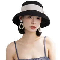 Women's Elegant Vacation Sweet Bow Knot Curved Eaves Straw Hat main image 5