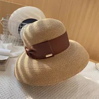 Women's Elegant Vacation Sweet Bow Knot Curved Eaves Straw Hat sku image 2