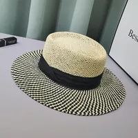 Women's Elegant Vacation Simple Style Multicolor Flat Eaves Straw Hat main image 3