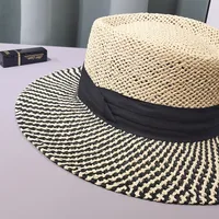 Women's Elegant Vacation Simple Style Multicolor Flat Eaves Straw Hat main image 4
