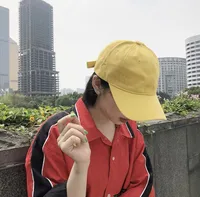 Unisex Casual Solid Color Curved Eaves Baseball Cap sku image 15