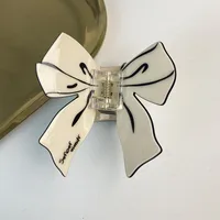 Women's Simple Style Bow Knot Acetic Acid Sheets Hair Claws sku image 2