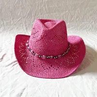 Women's Retro Solid Color Crimping Straw Hat main image 2