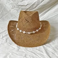 Women's Retro Solid Color Crimping Straw Hat sku image 5