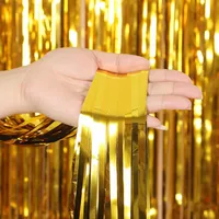 1*2m Rain Curtain Colorful Stripe Glittering Wedding Stage Background Decoration Tassel Door Curtain Laser Rain main image 3