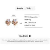 1 Pair Elegant Modern Style Heart Shape Plating Alloy Rhinestones Ear Studs main image 2