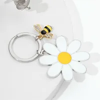 Simple Style Flower Bee Metal Unisex Keychain main image 3
