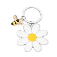 Simple Style Flower Bee Metal Unisex Keychain main image 4