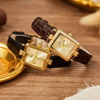 Vintage Style Solid Color Buckle Quartz main image 1