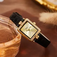 Vintage Style Solid Color Buckle Quartz main image 2