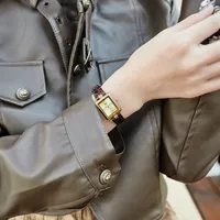 Vintage Style Solid Color Buckle Quartz main image 5