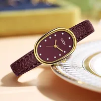 Retro Solid Color Buckle Quartz main image 3