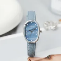 Retro Solid Color Buckle Quartz main image 2