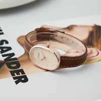 Retro Solid Color Buckle Quartz main image 4