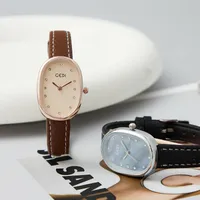 Retro Solid Color Buckle Quartz main image 1