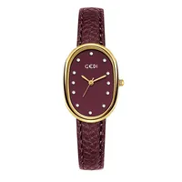 Retro Solid Color Buckle Quartz main image 5