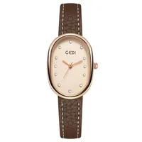 Retro Solid Color Buckle Quartz sku image 1