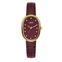 Retro Solid Color Buckle Quartz sku image 4