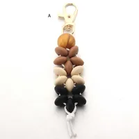 Modern Style Geometric Silica Gel Beaded Unisex Keychain sku image 2