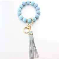 Simple Style Geometric Arylic Beaded Unisex Keychain main image 3