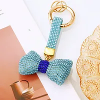Cute Bow Knot Metal Zircon Unisex Keychain main image 3