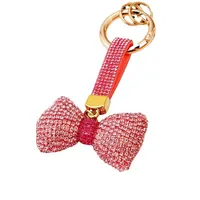 Cute Bow Knot Metal Zircon Unisex Keychain main image 5