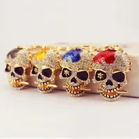 Hip-Hop Skull Zinc Alloy Painted Plating Rhinestones Unisex Keychain main image 1