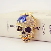 Hip-Hop Skull Zinc Alloy Painted Plating Rhinestones Unisex Keychain main image 3