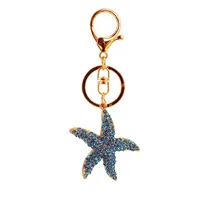 Cute Starfish Zinc Alloy Enamel Plating Rhinestones Unisex Keychain main image 5