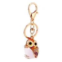 Cute Owl Zinc Alloy Enamel Plating Rhinestones Unisex Keychain main image 5