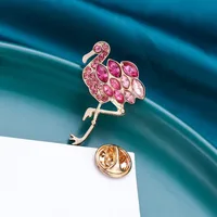 Cartoon Flamingo Alloy Inlay Artificial Gemstones Women's Brooches main image 2