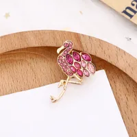 Cartoon Flamingo Alloy Inlay Artificial Gemstones Women's Brooches main image 3