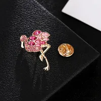 Cartoon Flamingo Alloy Inlay Artificial Gemstones Women's Brooches main image 1