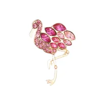 Cartoon Flamingo Alloy Inlay Artificial Gemstones Women's Brooches main image 4