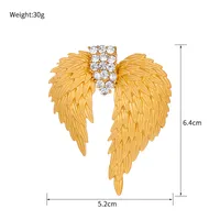 Classical Wings Zinc Alloy Inlay Rhinestones Women's Brooches main image 2