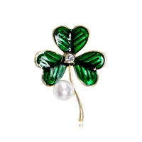 Vacation Simple Style Leaf Alloy Inlay Zircon Leaves Brooches main image 3