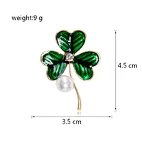 Vacation Simple Style Leaf Alloy Inlay Zircon Leaves Brooches main image 2