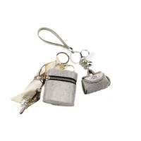 Simple Style Solid Color Pu Leather Bag Pendant Keychain main image 3