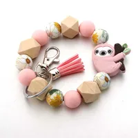 Cute Sloth Silica Gel Unisex Keychain main image 4