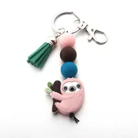 Cute Sloth Silica Gel Unisex Keychain sku image 2