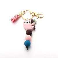 Cute Sloth Silica Gel Unisex Keychain sku image 3