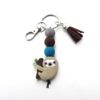 Cute Sloth Silica Gel Unisex Keychain sku image 4