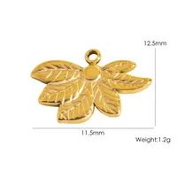 Simple Style Heart Shape Fish 304 Stainless Steel Enamel 14K Gold Plated Charms sku image 5