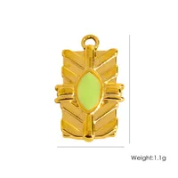 Simple Style Heart Shape Fish 304 Stainless Steel Enamel 14K Gold Plated Charms sku image 8