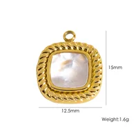 Simple Style Heart Shape Fish 304 Stainless Steel Enamel 14K Gold Plated Charms sku image 13